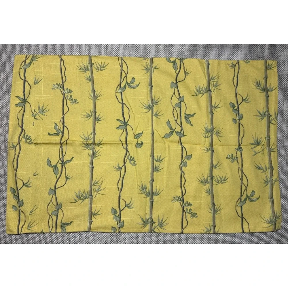 JIM THOMPSON Duvet Cover Sham Set QUEEN Yellow Bamboo Rare Cotton Cabana